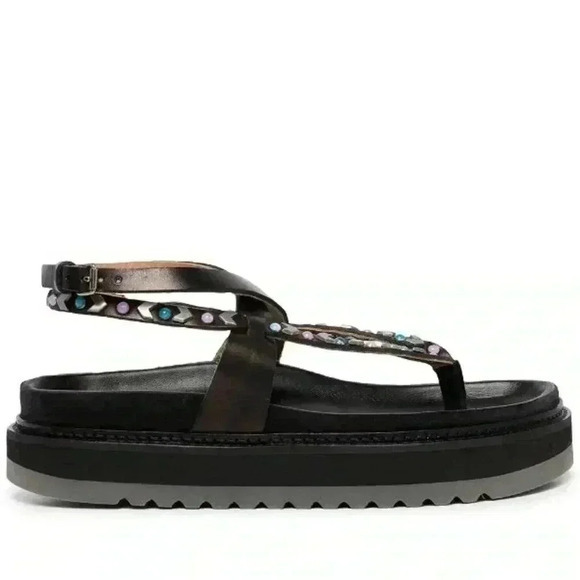 Isabel Marant The Elham Sandal In Black Size 38 EU - Picture 7 of 14